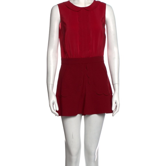 Red Valentino Silk Crew Neck Romper. XS US 2 - Picture 3 of 4